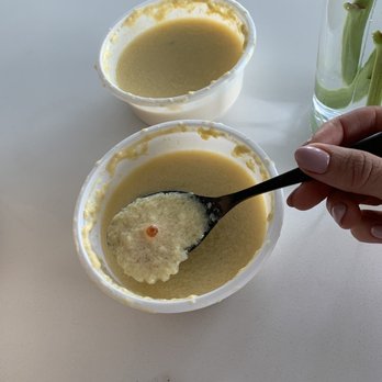 Tendon Kohaku - Authentic chawanmushi isn't a soup consistency, it's egg custard dish similar to soft silken tofu thickness. Big disappointment! - Japanese Near Me - Vancouver, British Columbia