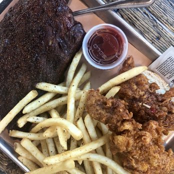 The Cookshack - Rib 1/2 Rack and 2 Tenders - Chicken Shop Near Me - Fort Worth, Texas