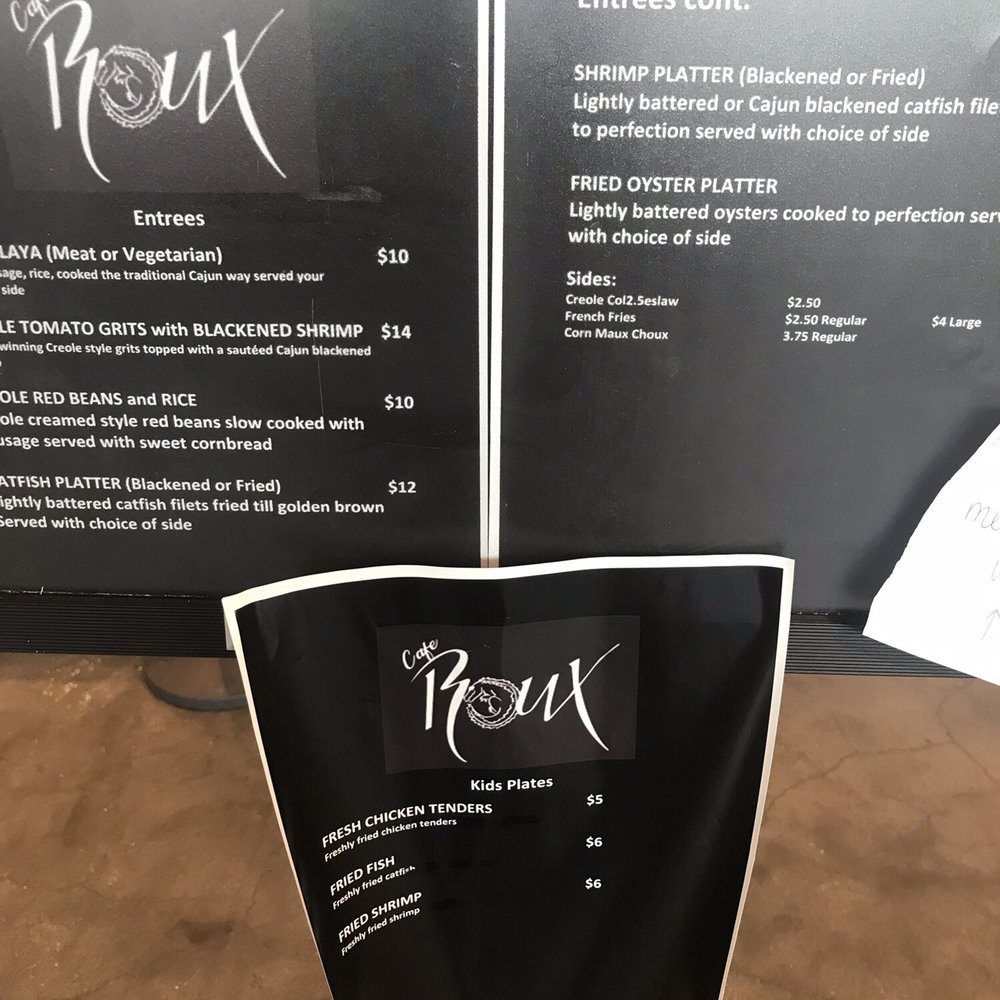 Cafe Roux - Menu (sorry in a rush) - Cajun/Creole Near Me - Sullivans Island, South Carolina
