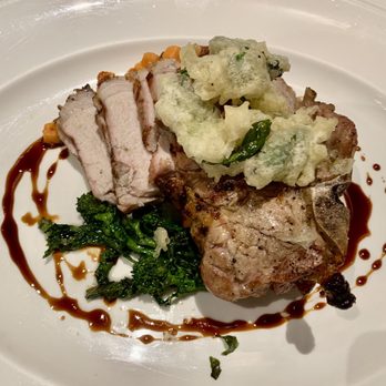American Bounty Restaurant - Pork Porterhouse entree - New American Near Me - Hyde Park, New York