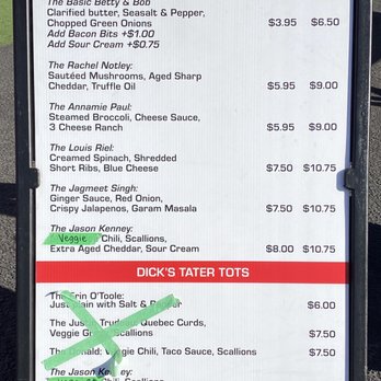 Dick’s Tater Ship - Menu. - Food Stands Near Me - Edmonton, Alberta Dick’s Tater Ship - Menu. - Food Stands Near Me - Edmonton, Alberta