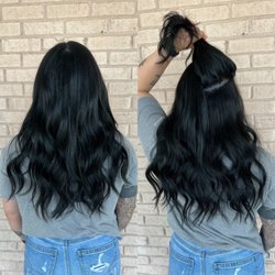 Lauren Conrad Hair - Before and after, hand tied sewn in extensions
