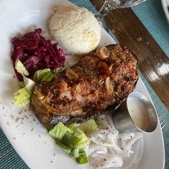 Tuckerbox - Lamb stuffed eggplant - Coffee & Tea Near Me - White River Junction, Vermont Tuckerbox - Lamb stuffed eggplant - Coffee & Tea Near Me - White River Junction, Vermont