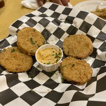 Happy's Fish House - 6 Piece Fried Green Tomatoes - Cajun/Creole Near Me - Tyler, Texas Happy's Fish House - 6 Piece Fried Green Tomatoes - Cajun/Creole Near Me - Tyler, Texas