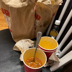 Wendy's - What's left of the killer chili'!!!!