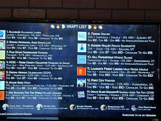 Carmine Street Beers by null