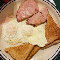 Olde Thyme Diner - 2 eggs, ham, and toast