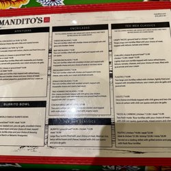 The Original Mandito's - Menu