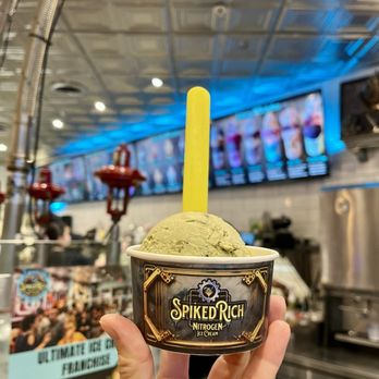 Spiked Rich Nitrogen Ice Cream - Pistachio - Ice Cream & Frozen Yogurt Near Me - Davie, Florida Spiked Rich Nitrogen Ice Cream - Pistachio - Ice Cream & Frozen Yogurt Near Me - Davie, Florida