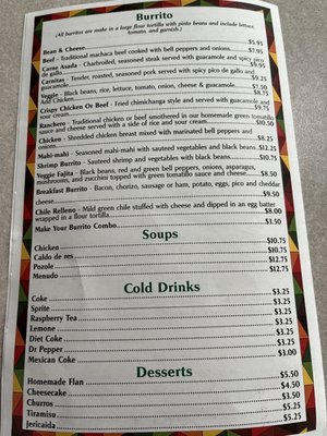 Menu photo 6 Las Patronaz Pahrump, NV