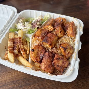 Juicy Kebab - Chicken Kabob spicy over fragrant rice - Kebab Near Me - Colorado Springs, Colorado Juicy Kebab - Chicken Kabob spicy over fragrant rice - Kebab Near Me - Colorado Springs, Colorado
