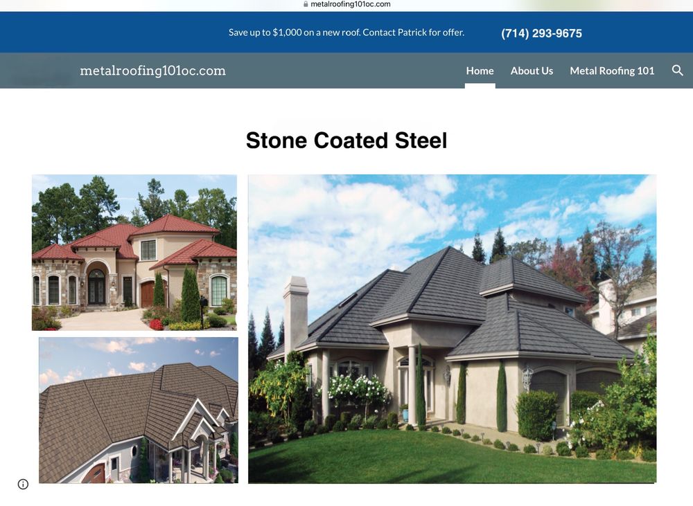 Slide of Metal Roofing