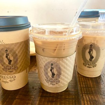 Diva Espresso - three cups of coffee on a table - Coffee & Tea Near Me - Kenmore, Washington Diva Espresso - three cups of coffee on a table - Coffee & Tea Near Me - Kenmore, Washington