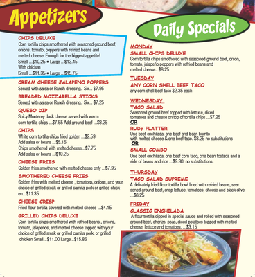 Menu photo 2 Rudy's Tacos - Milan Milan, IL Menu photo 2 Rudy's Tacos - Milan Milan, IL