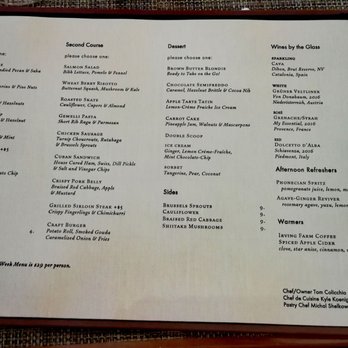 Craft - 2018 Winter Restaurant Week Menu - New American Near Me - New York, New York
