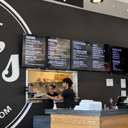 Honest Abe's Burgers and Freedom - Front counter and menu board