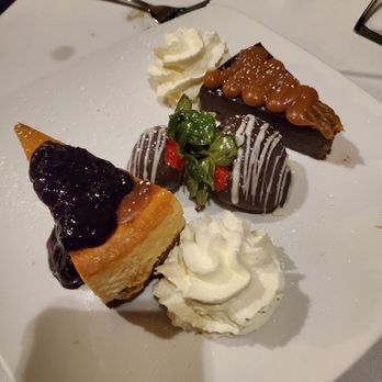 The Cove - Flourless chocolate cake and cheesecake with chocolate dipped strawberries - Seafood Near Me - Vancouver, Washington The Cove - Flourless chocolate cake and cheesecake with chocolate dipped strawberries - Seafood Near Me - Vancouver, Washington