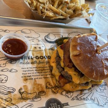 Elite Experience: The Melt - Double patty bbq bacon burger and Parmesan fries - Yelp Events Near Me - Brea, California