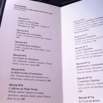 Maze - La carte des cocktails "secrets" - Lounges Near Me - Paris, 75 Maze - La carte des cocktails "secrets" - Lounges Near Me - Paris, 75