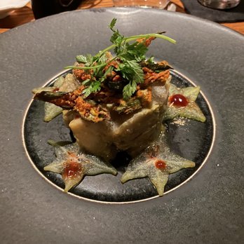 Indian Accent - Sweet Potato Shakarkandi, Kohlrabi, Crispy Okra - Indian Near Me - New York, New York Indian Accent - Sweet Potato Shakarkandi, Kohlrabi, Crispy Okra - Indian Near Me - New York, New York
