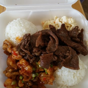 Honolulu Grill - Teri beef and garlic chicken with rice and mac salad. Always get the sauce on the side!! - Hawaiian Near Me - St. George, Utah Honolulu Grill - Teri beef and garlic chicken with rice and mac salad. Always get the sauce on the side!! - Hawaiian Near Me - St. George, Utah