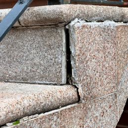 Notice how the side of the steps was starting to part ways.