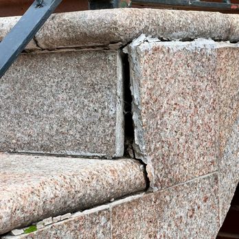 Blue Empire Contracting corp - Notice how the side of the steps was starting to part ways. - Masonry/Concrete Near Me