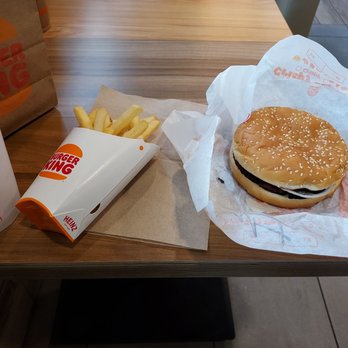 Burger King - Impossible Whopper, medium fries, and a nice sized cup of ice water. - Burgers Near Me - Peru, Indiana
