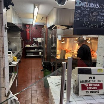 Golden Bird Chicken - Cooking and prep area - Chicken Wings Near Me - Los Angeles, California