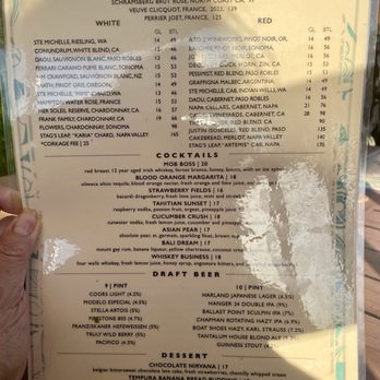 Tantalum Restaurant - 8/25 menu - Asian Fusion Near Me - Long Beach, California