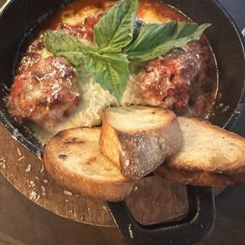 Dukos Pizza Bar - The Meatball Appetizer (3 meatballs) was very good - Pizza Near Me - Nashville, Tennessee