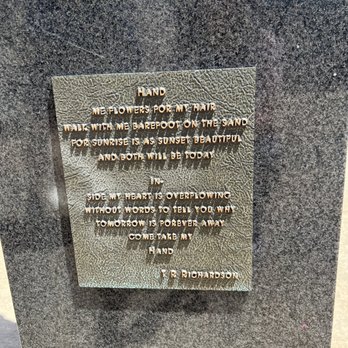 Fresno Art Museum - Plaque on the statue out front - Art Museums Near Me - Fresno, California