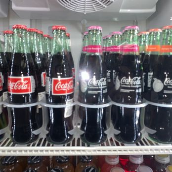 Donkey's Place Too - See those Raspberry and Peach Coca Colas?  I've never seen these versions in glass bottles before. - Cheesesteaks Near Me - Medford, New Jersey
