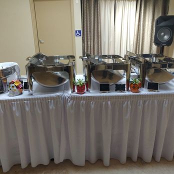 Rivera's - Banquet room setup includes speakers for your music - Mexican Near Me - Long Beach, California