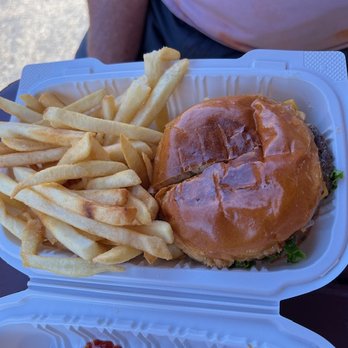 Mission Tasty Hut - Wagyu beef burger with regular French fries. - Seafood Near Me - Fremont, California Mission Tasty Hut - Wagyu beef burger with regular French fries. - Seafood Near Me - Fremont, California