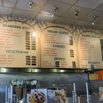 Babalou's Mediterranean - Menu as of 4/2025 - Mediterranean Near Me - Walnut Creek, California