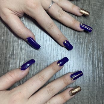Tips and Toes by Bry - Purple-Gold luxurious nail set - Nail Technicians Near Me Tips and Toes by Bry - Purple-Gold luxurious nail set - Nail Technicians Near Me