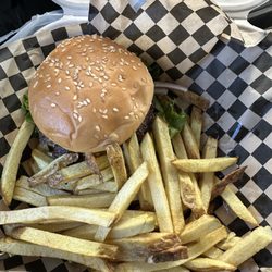 Amy's Cafe - Double burger with fries just like the old days.