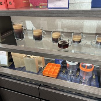 Nespresso Boutique - 12/1/24 FYI, cool. Center cup is my sample. lol. - Coffee & Tea Near Me - Walnut Creek, California