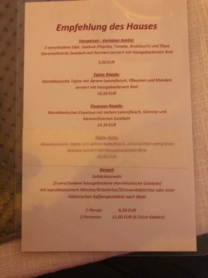 Menu photo 1 Restaurant Amitié Berlin, BE Menu photo 1 Restaurant Amitié Berlin, BE