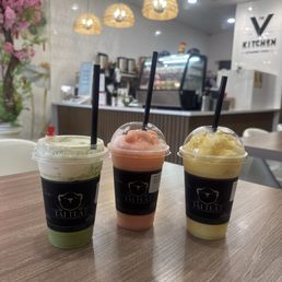 Matcha Cream Top (Recommended), one 1 in a Melon, Mango Slushy