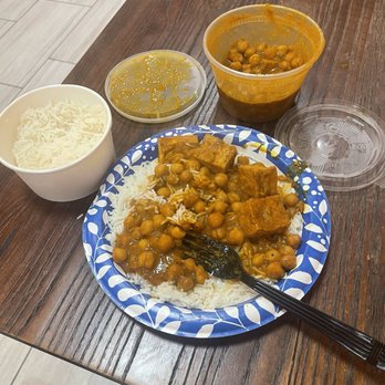 India Eats Restaurant - Tofu & Chickpeas Masala (SERVED WITH RICE) - Indian Near Me - Atlanta, Georgia