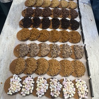 Van Wonderen Stroopwafels - Many toppings to compliment your hand-made stroopwafel. - Desserts Near Me - Amsterdam, New Hampshire Van Wonderen Stroopwafels - Many toppings to compliment your hand-made stroopwafel. - Desserts Near Me - Amsterdam, New Hampshire