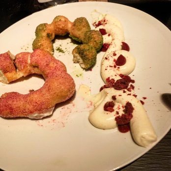 Buddakan - Mochi Doughnuts (raspberries, matcha, vanilla cream) - Chinese Near Me - New York, New York