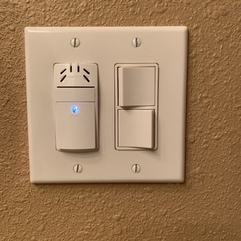 White Horse Electric - Vent switch on left, with humidity sensor. - Electricians Near Me - Chula Vista, California White Horse Electric - Vent switch on left, with humidity sensor. - Electricians Near Me - Chula Vista, California