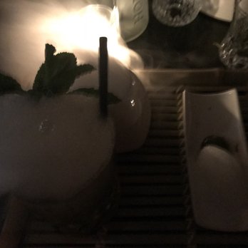 BarChef - Sailors mojito. Behind it is some liquid nitrogen to add a dramatic effect. - Lounges Near Me - Toronto, Ontario