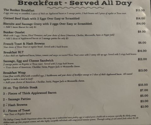 Menu photo 5 The Bunker Bar & Grill West Chicago, IL Menu photo 5 The Bunker Bar & Grill West Chicago, IL