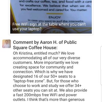 Public Square - Aaron of Public House calling people names after a poor experience in his restaurant - Coffee & Tea Near Me - La Mesa, California