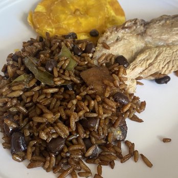 Cubanidad - Kids Meal: Mojo Roasted Pork w/ Cuban Rice/Beans & Fried Plantain - Cuban Near Me - Las Vegas, Nevada