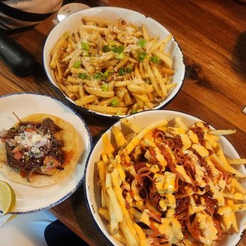 BrewDog New Albany - TRUFFLE CHEESE FRIES (V) 12.45 Pecorino, truffle butter, spring & crispy onion - Brewpubs Near Me - New Albany, Ohio BrewDog New Albany - TRUFFLE CHEESE FRIES (V) 12.45 Pecorino, truffle butter, spring & crispy onion - Brewpubs Near Me - New Albany, Ohio